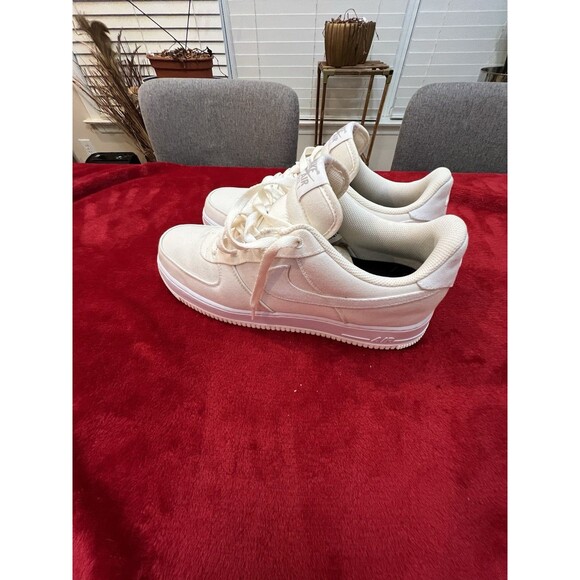 NIKE AIR FORCE 1 07 Off White Canvas Size 12.5 - Picture 3 of 16